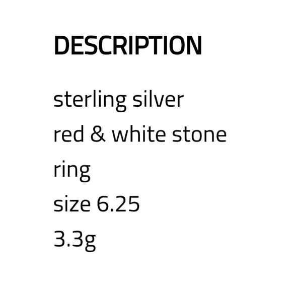 GARNET and CZ RING centerStunning GARNET and CZ stone marquise cut. 🤩.925 - Picture 6 of 6